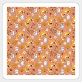 Life of a fox pattern Sticker